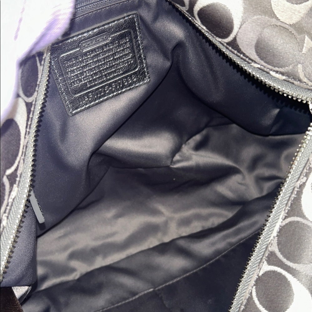 Coach Gallery Signature Metallic Gray Jacquard Tote 14”x 10.25”x 4.25” 2011 NWOT - Picture 8 of 8